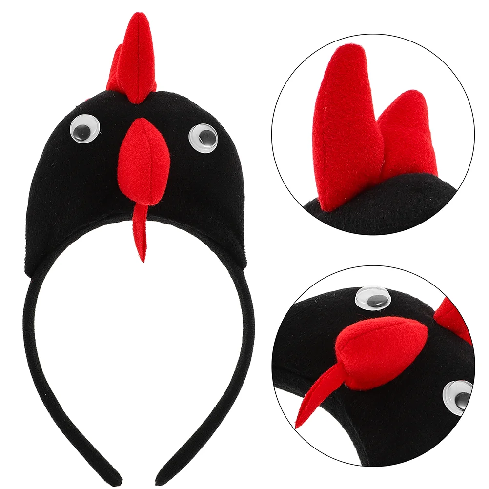 

2 Pcs Headband for Halloween Chick Dance Headbands Chicken Hairband Rooster Farm Animal