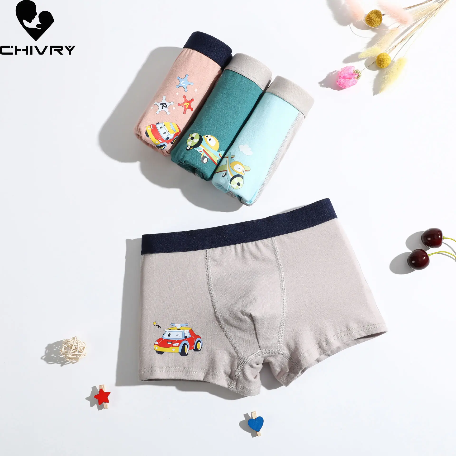 4Pcs/lot Kids Boys Underwear Cartoon Dinosaur Children's Shorts Panties for Baby Boys Boxer Brief Teenager Underpants for 2-15T