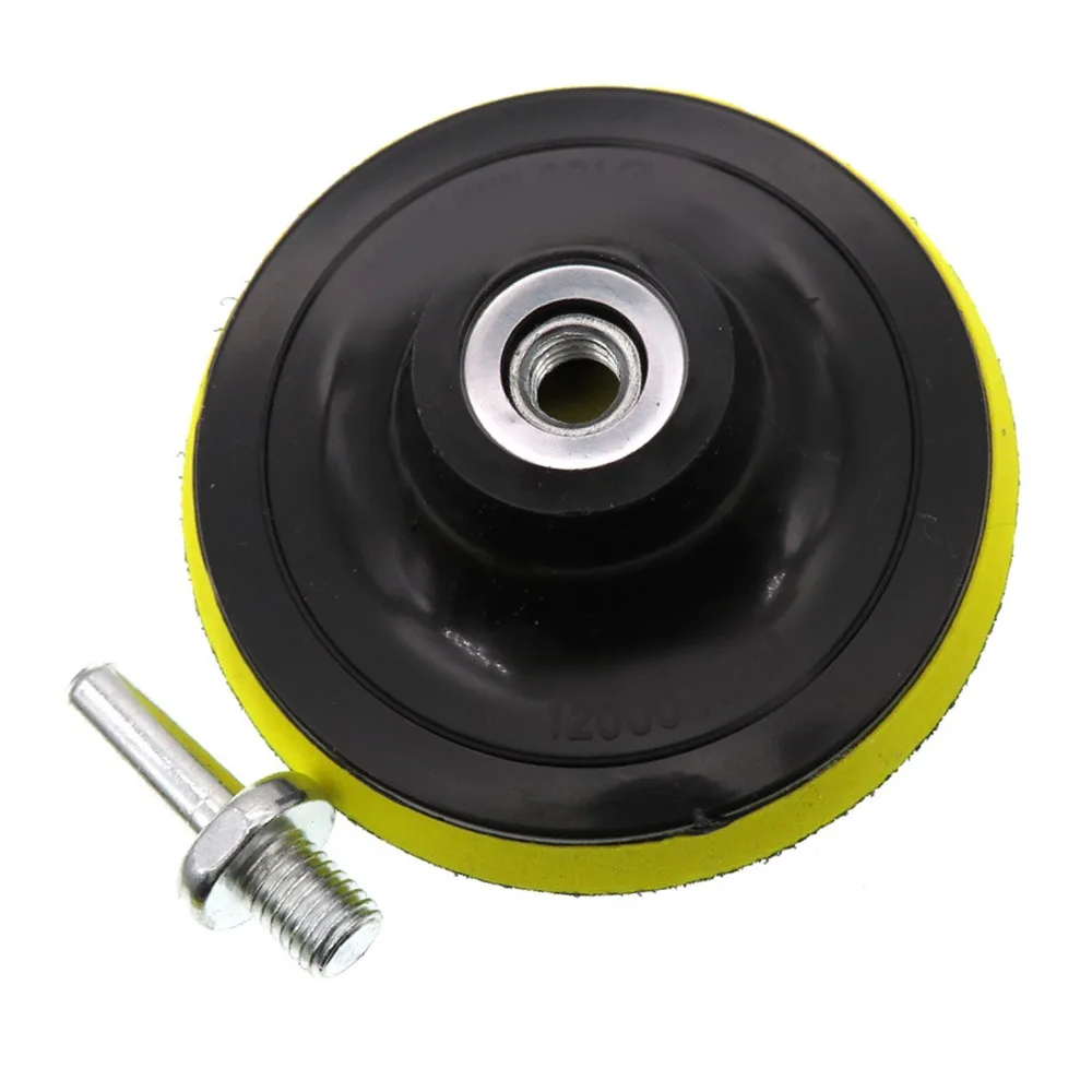 7pcs 4 Inch Diameter Wool Polishing Pads Self Adhesive Sponge Hook And Loop Back Buffing Drill Attachments