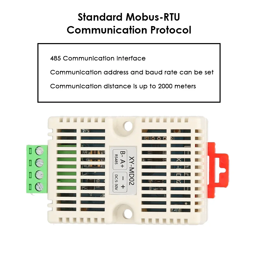 RS485 Temperature Humidity Transmitter RS485 Modbus-TRU Temperature Sensor Temperature and Humidity Monitoring MD02