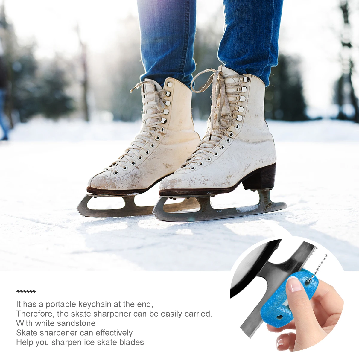 Ice Blade Maintenance Tool for Hockey Skating Roller Skates Cream Accessories Pucks Sharpener Shoes Conditioner High End Comfort