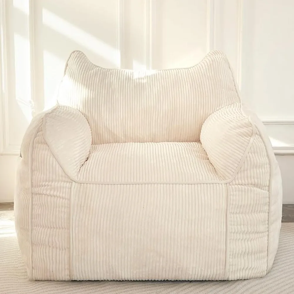 Bean Bag Chair Sofa High-Density Foam Filled Chairs, Modern Accent Chair Ultra Soft Sofa Chair for Living Room, Bedroom