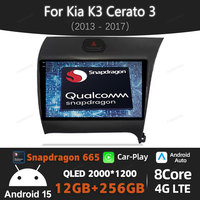 Android 15 Car Radio For Kia K3 Cerato 3 2013 - 2017 Multimedia Stereo Video Player GPS NAVI Head Unit 4G LTE 5G WIFI Qualcomm