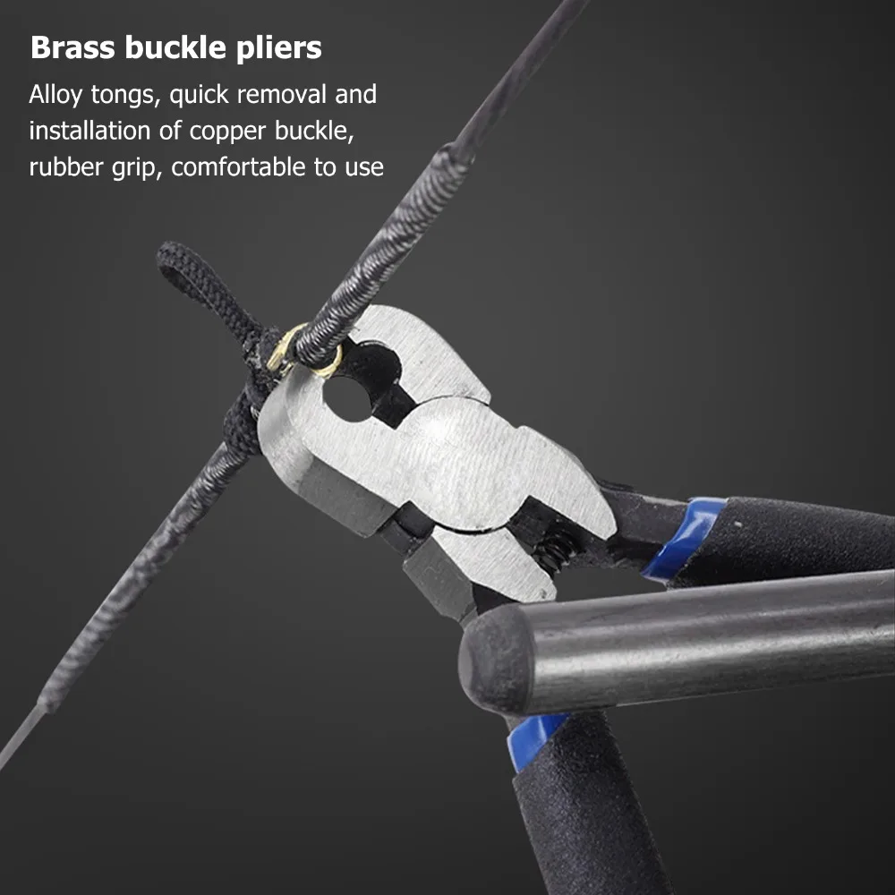 Portable T Ruler Bow String Nocking Points Pliers Set Black Compound Bow Kit Archery Pliers Set for Compound Bow