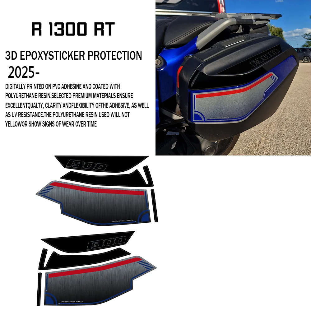 

For R 1300 RT 2025 impulse R1300RT Accessories Motorcycle Luggage Protection Waterproof Anti-Scratch 3D Gel Sticker