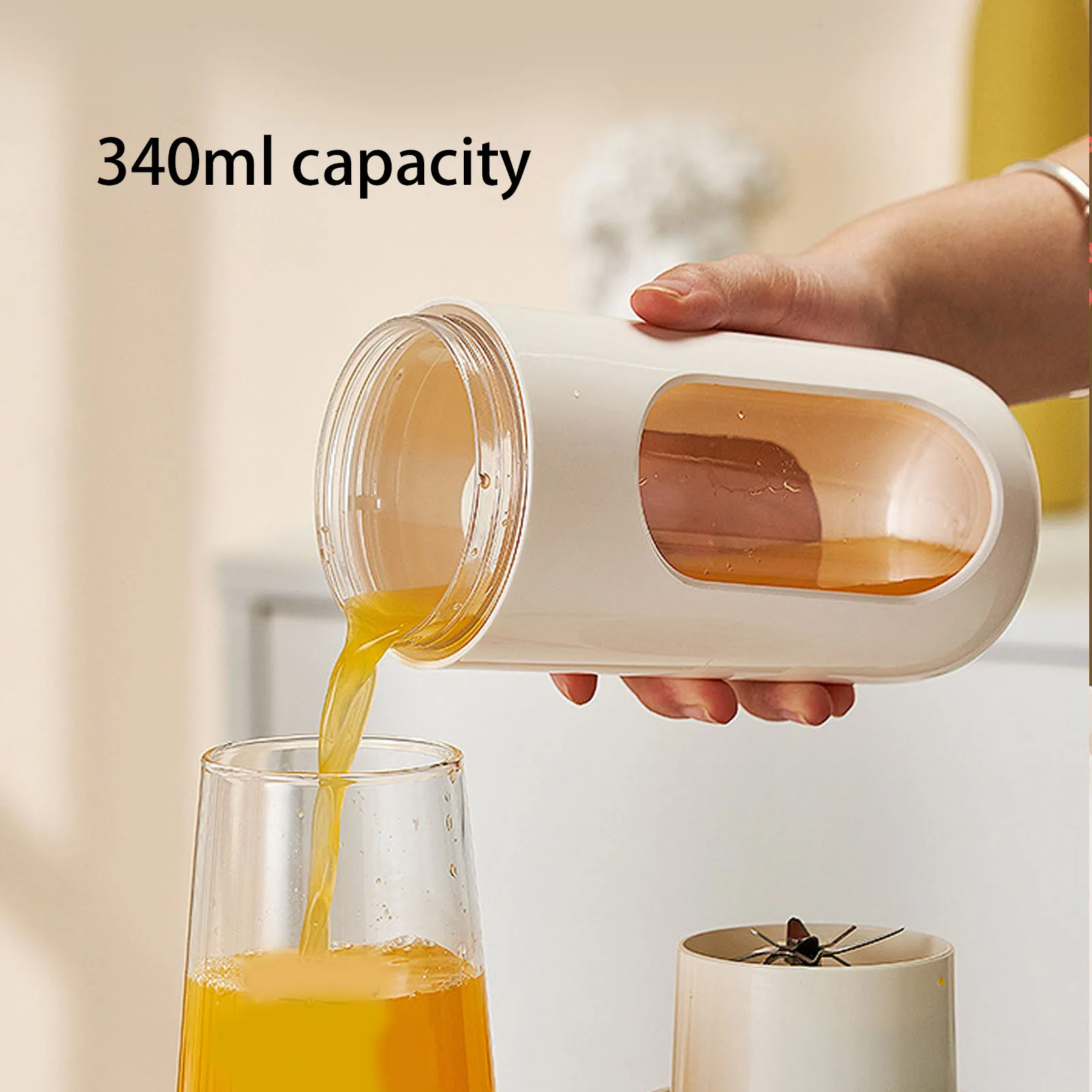 

Перезаряжаемый через USB портативный блендер, мини-дорожная чашка с 12 стальными лезвиями для домашнего спорта и на открытом воздухе