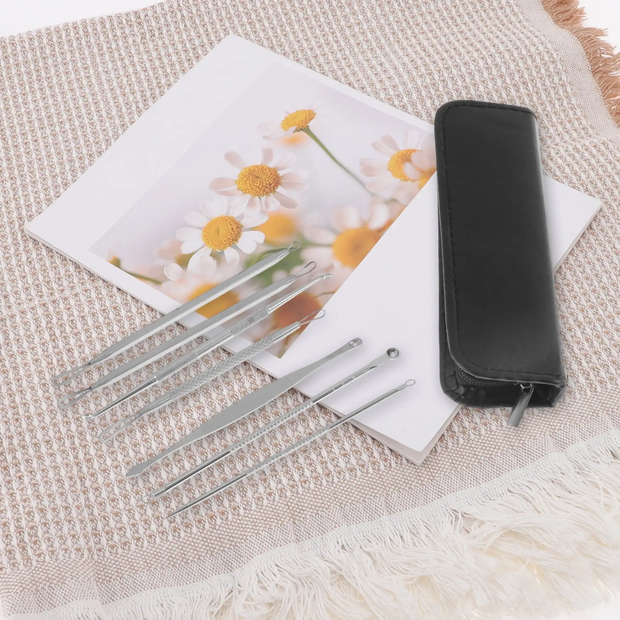 Professional Pimple Extractor Tool Kit Acne Removal Comedone Blackhead Remover Skin Care Beauty Face Tools Silver Tone view 4