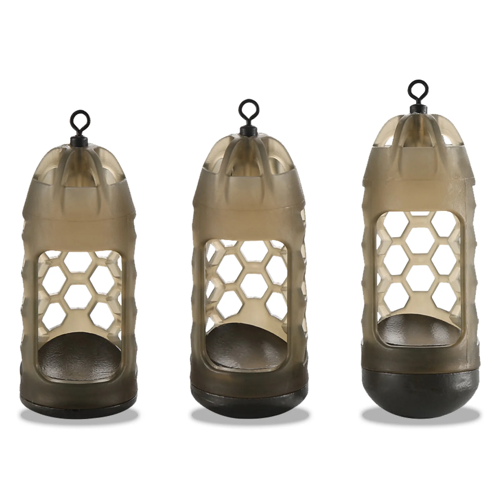 3pcs Weighted Fishing Feeder Cage 30/40/50g Carp Fishing Bait Cage, High-Density Polymer, Freshwater & Saltwater