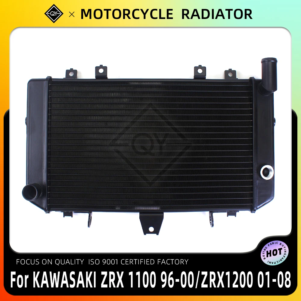 

LQYL Motorcycle Aluminum Radiator Cooler Cooling Water Tank Fit For KAWASAKI ZRX1100 ZRX 1996-2000 ZRX1200 ZRX 1200 2001-2008