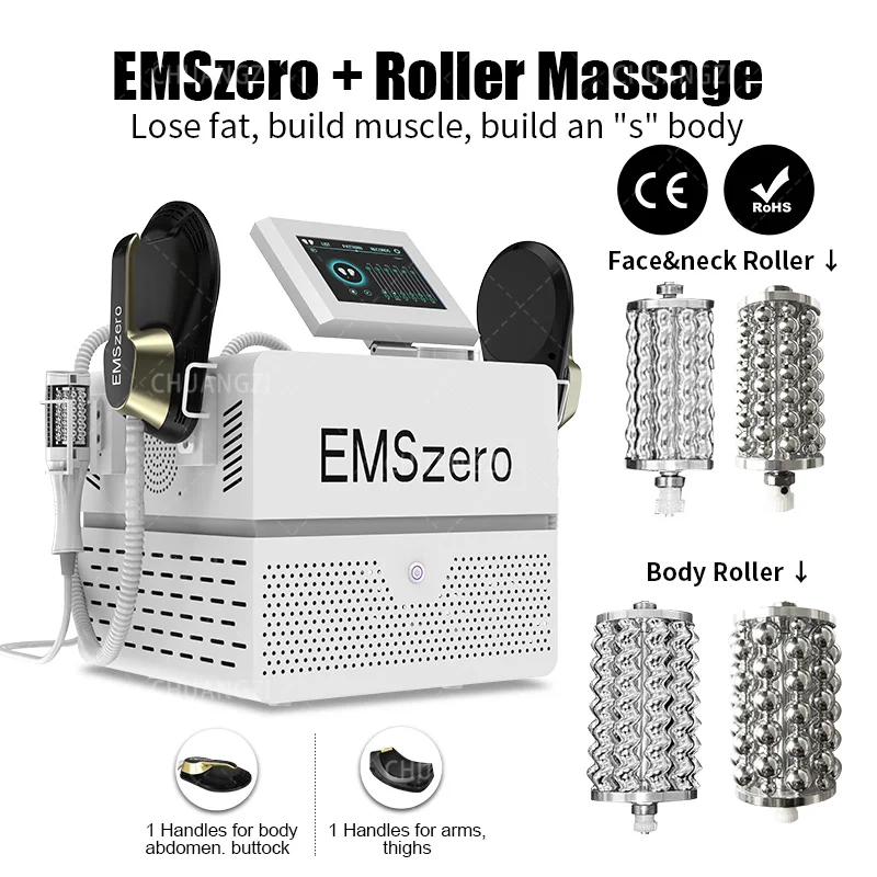 

EMS EMSZERO Neo 2 in 1 Roller Massage Lose Weight Therapy 40K Compressive Micro vibration Vacuum 5D Body slimming Machine