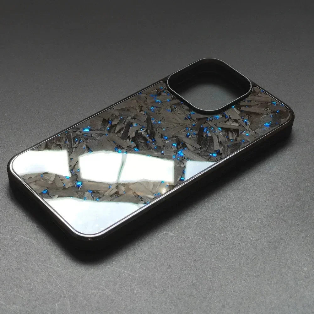 

New 100% Real Forged Carbon Fiber Phone Case for IPhone 16 15 14 13 12 11 Pro Max Grippy Edges Design Glossy Film case