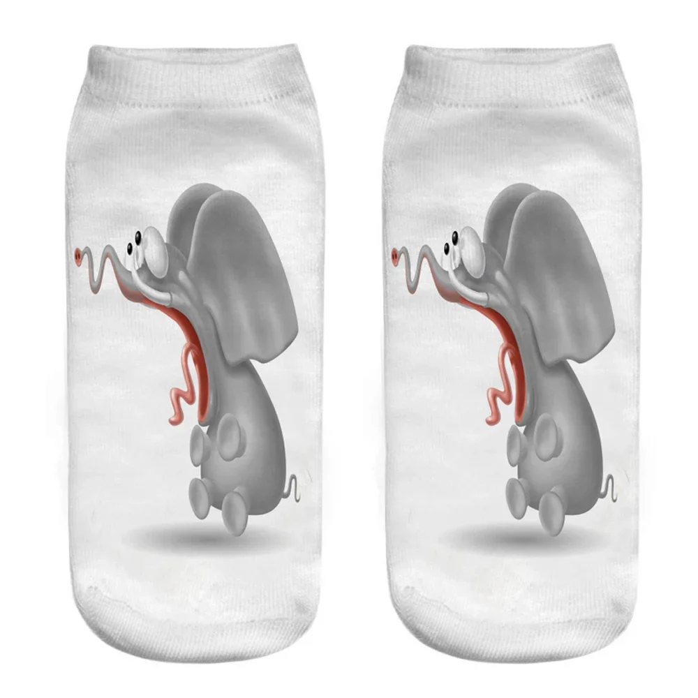 New 3D Printed Funny Cartoon Animal Screaming Surprised Insect Expression Socks Novelty Christmas Birthday Gift Dopship
