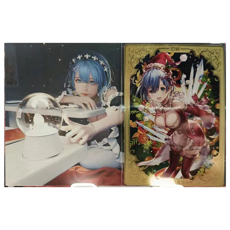 Anime Goddess Story Rare DIY Metal Refractive Flash Cards Yamato albedo Ganyu Toys for boys Collectible Cards Birthday Gifts