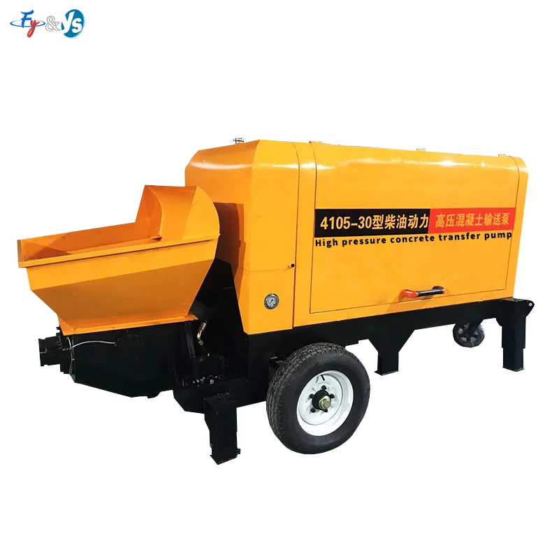 High Pressure Cement Mortar Grout Injection Pump Conveying Concrete Pump Construction Diesel Engine Concrete Mixer Pump Machine