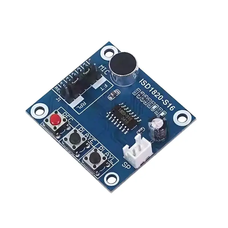 B44C ISD1820 Модуль записи голоса Высококачественный звук со встроенным микрофоном и платой воспроизведения громкоговорителя