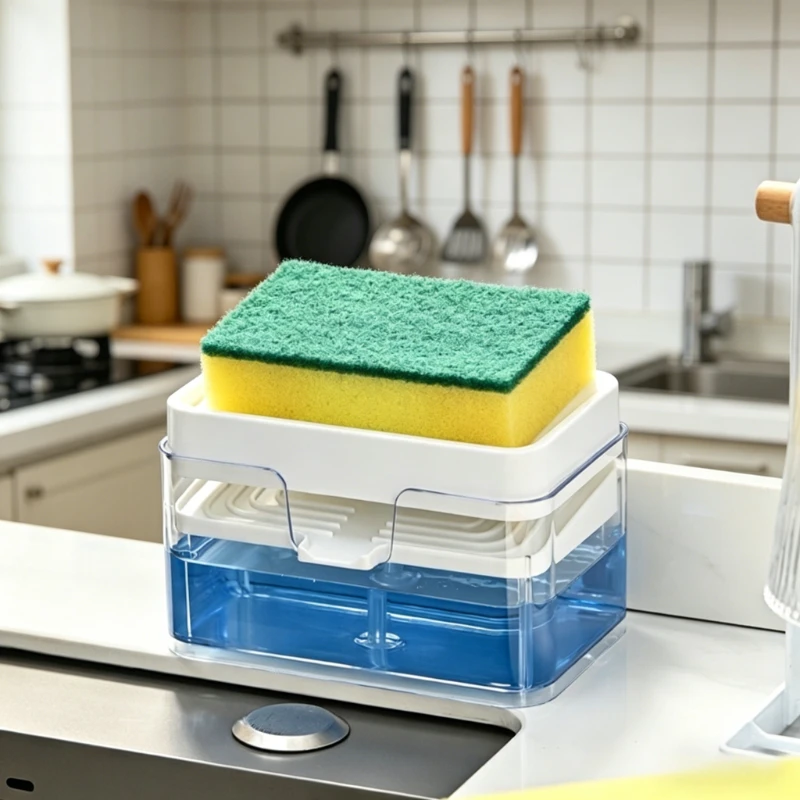 

Multifunctional Soap Dispenser Removable Hand Soap Dispenser Automatic Dispensing Upon Pressing Ideal for Kitchens Bathrooms