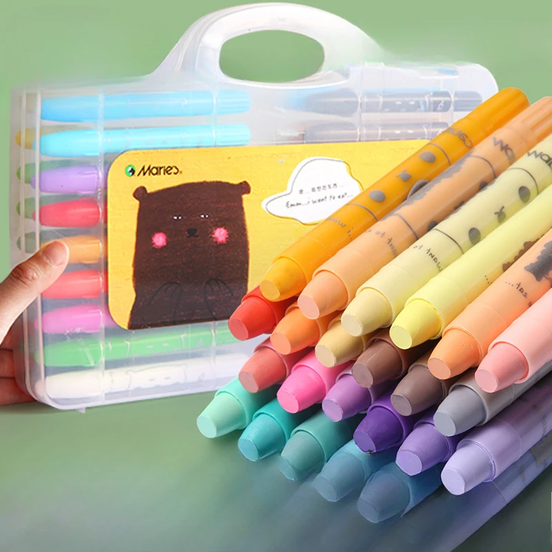 

24/36 Color Water-soluble Colorful Stick Children's Hand Drawn Graffiti Pastel Washable Oil Painting Stick School Supplies