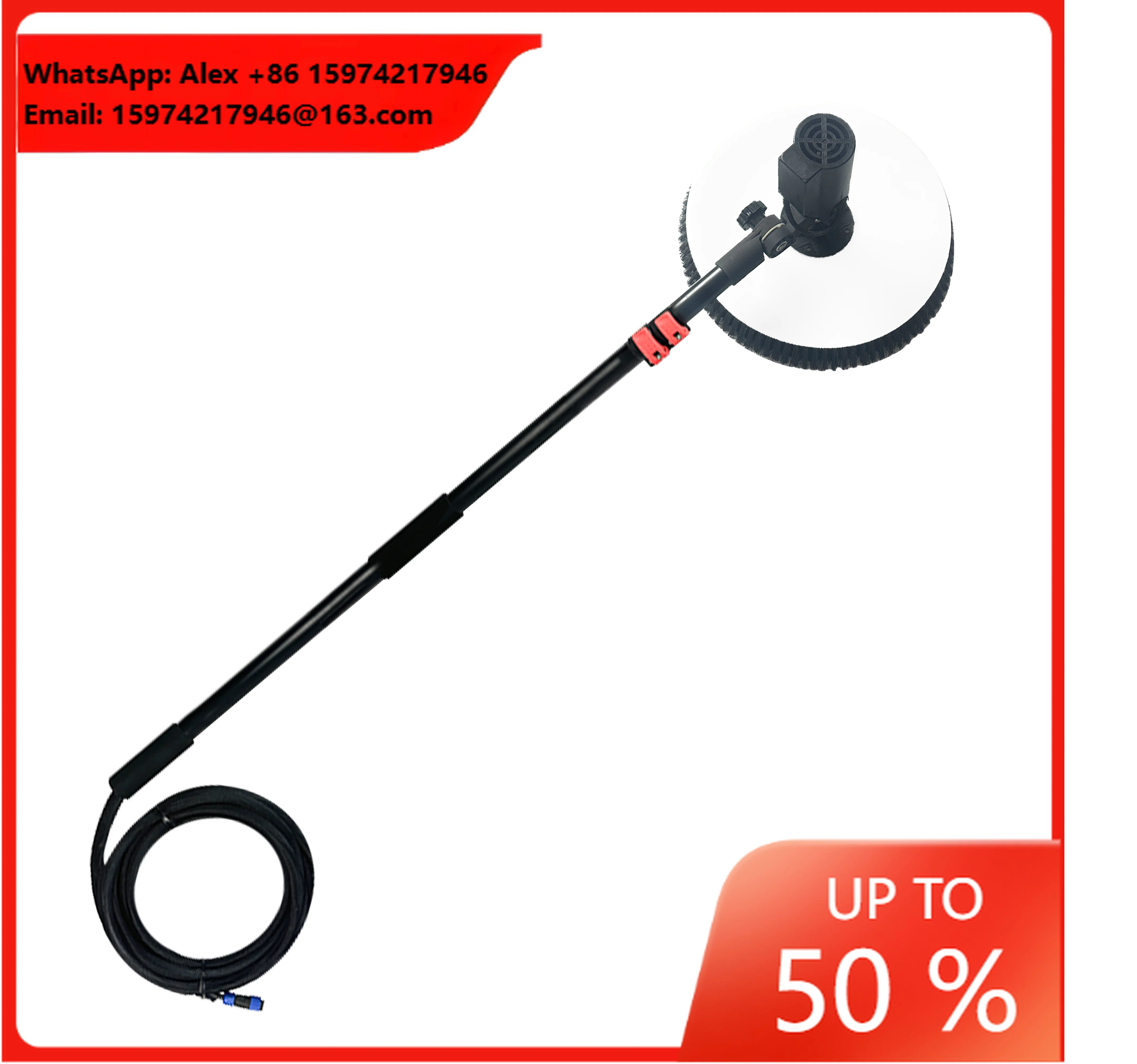 SUNNOVA N3 High Power 11 FT Telescopic Water Fed Pole Direct Drive Solar Panel Cleaning Brush Efficient And Durable Machine