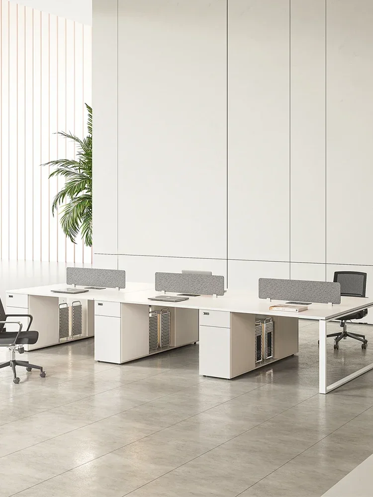 

Стол для персонала, офис, 4/6 человек, простой современный настольный персонал, финансовый экран, комбинация стола и стула