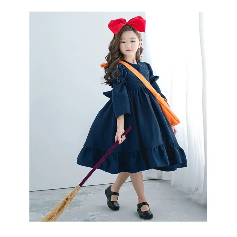 Halloween Heks Rollenspel Tas Outfit Kids Bezorgservice Cosplay Kostuum Meisjes Lolita Jurk Minimalistische Mooie Jurk