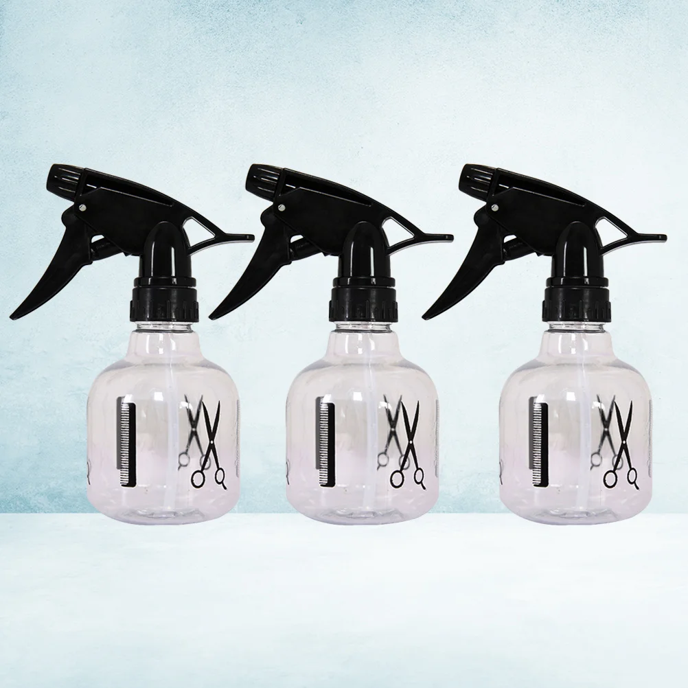 

3pcs Spray Bottle Fine Mist Refillable Portable Plastic Atomizer For Haircut Multifunctional Hairdressing Tool Empty Bottle