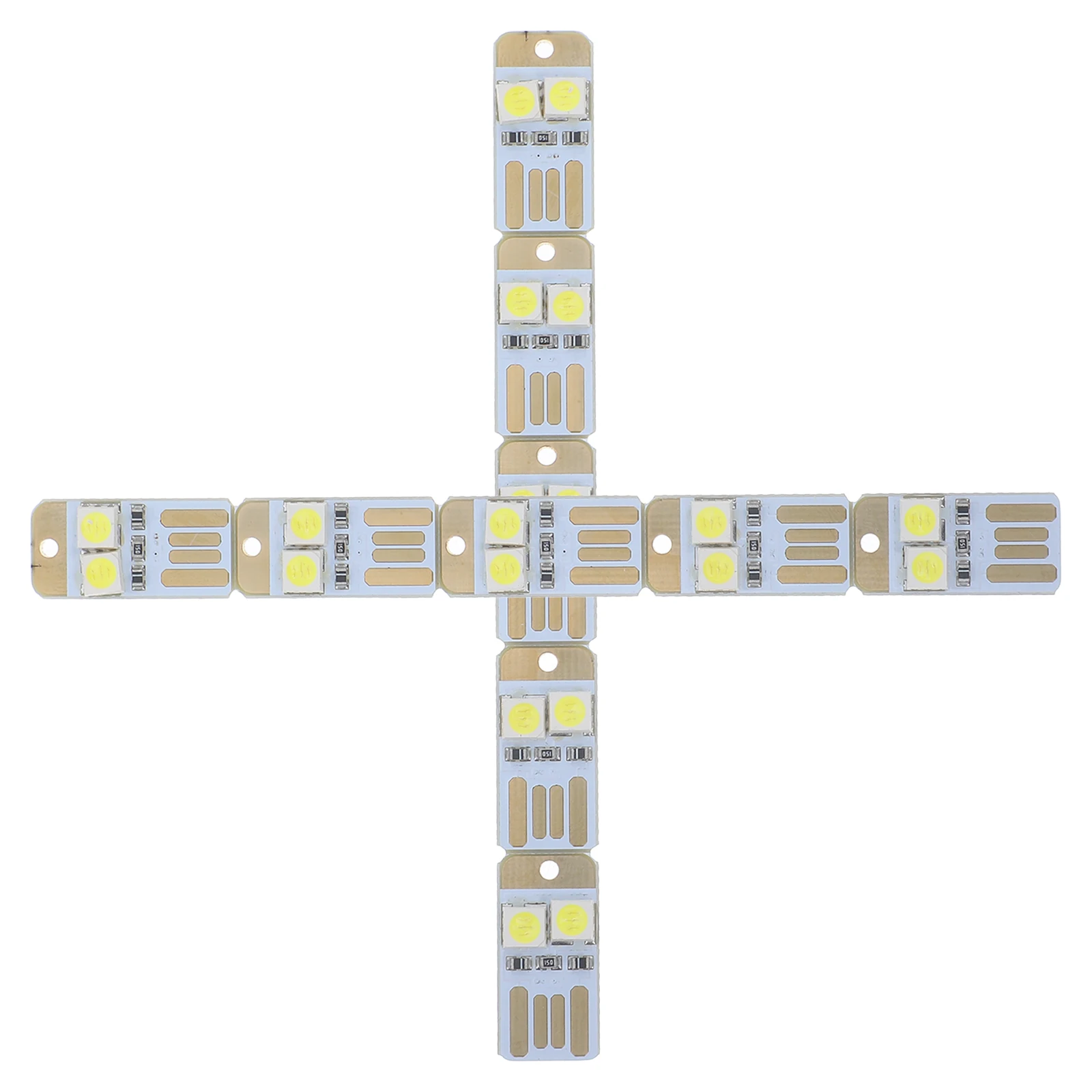 

10pcs USB Night Light Mini Super Bright Double sided Pluggable Power Supply Lamp LED Portable Camping Desktop Wallet Keychain