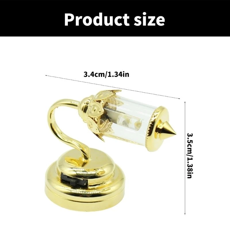 1:12 Dollhouses salon Sconcce Gence Kid LED lampe murale jouet meubles maison maison lampe murale