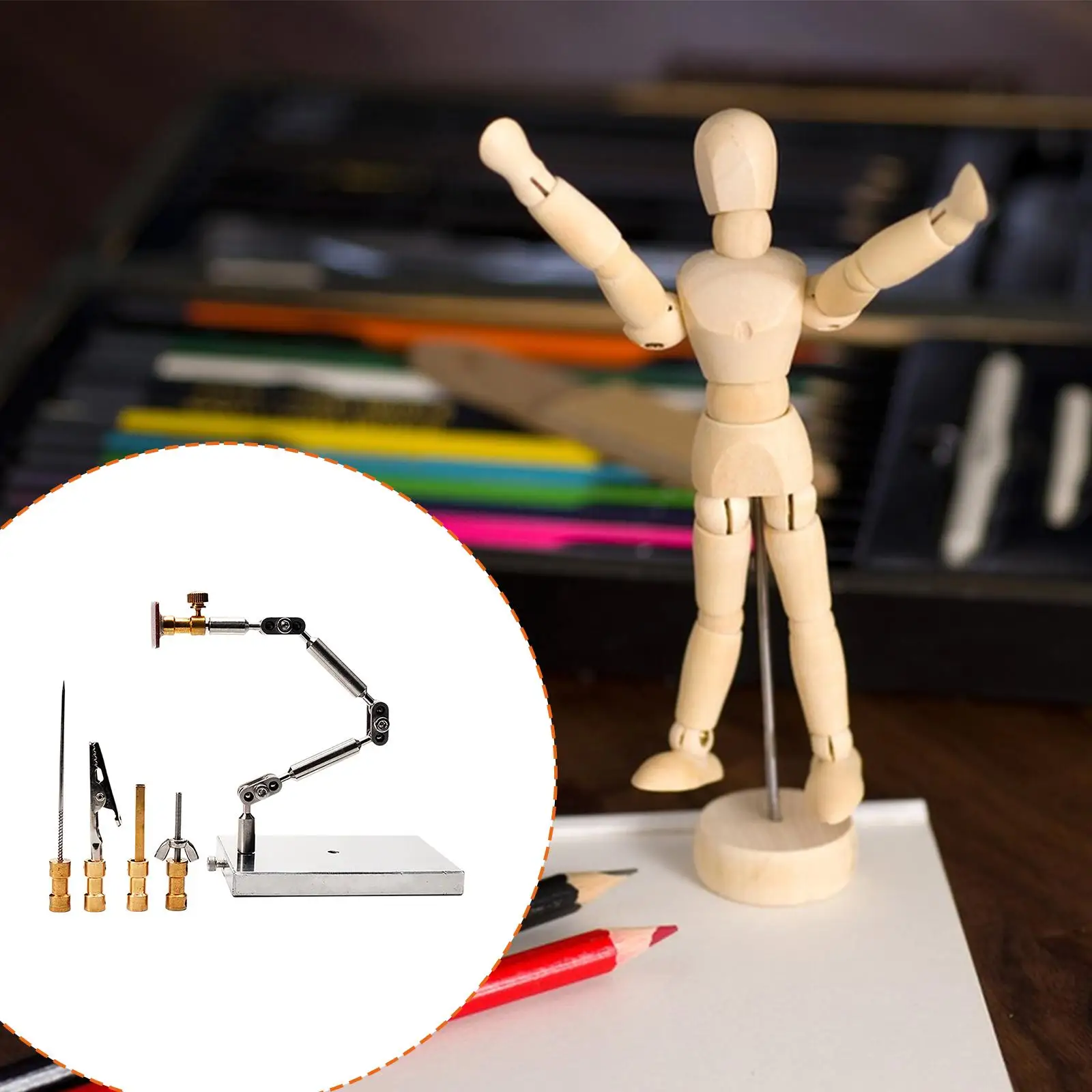 

Stop Motion Rig Armature Support Tool, Portable Anime Figure Display Stand Stainless Steel Rig Arm for Hobbyists Dolls Studio