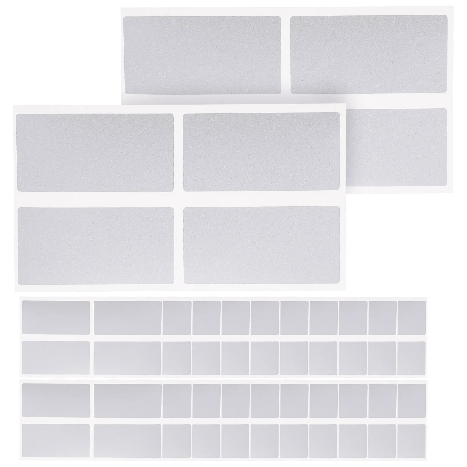 

50 Pcs Scratch Off Stickers Rectangular DIY Labels Lottery Cards Silver Paper Peel Stick Coating Prize Writing Area Party Game