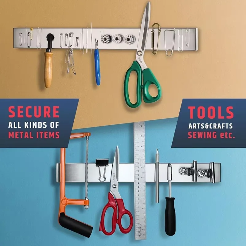 Magnetic Knife Strip - ราวแม่เหล็กสำหรับเก็บมีดสแตนเลสแบบมืออาชีพ ที่วางมีดแม่เหล็กสำหรับห้องครัว ขนาด 30 40 50