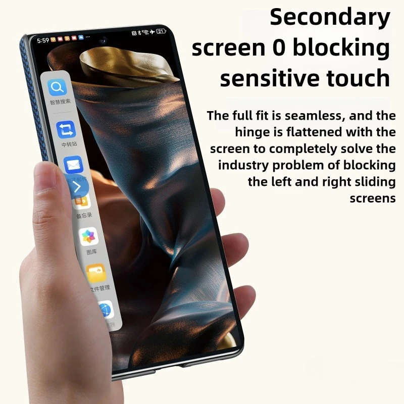 Fashional Slim Carbon Fiber Pattern Hinge Case For Samsung Galaxy Z Fold 7 6 5 For Magsafe Wireless Charge Hard Cover With Flim