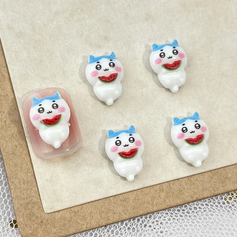 

Kawaii Chiikawa Japanese New Cartoon Nail Accessories Cute Hachiware Usagi Cute Anime Character Resin Nail Sticker Girls Gif