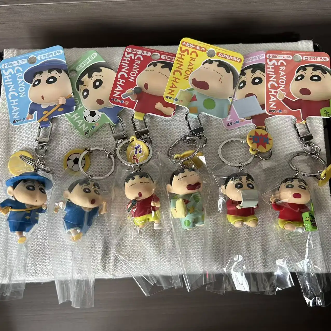 

6 styles Anime Crayon Shin-chan A daily day funny Q version Kawaii Figure Model Toys Doll keychain pendant Gifts