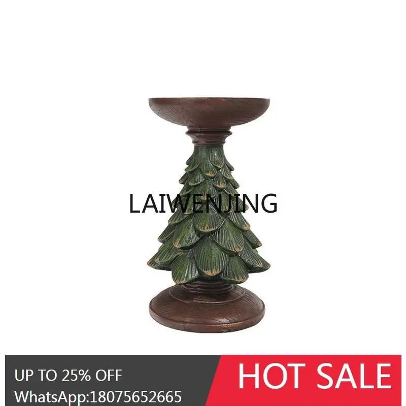 

cedar Christmas tree candlestick desktop living room decoration ornament