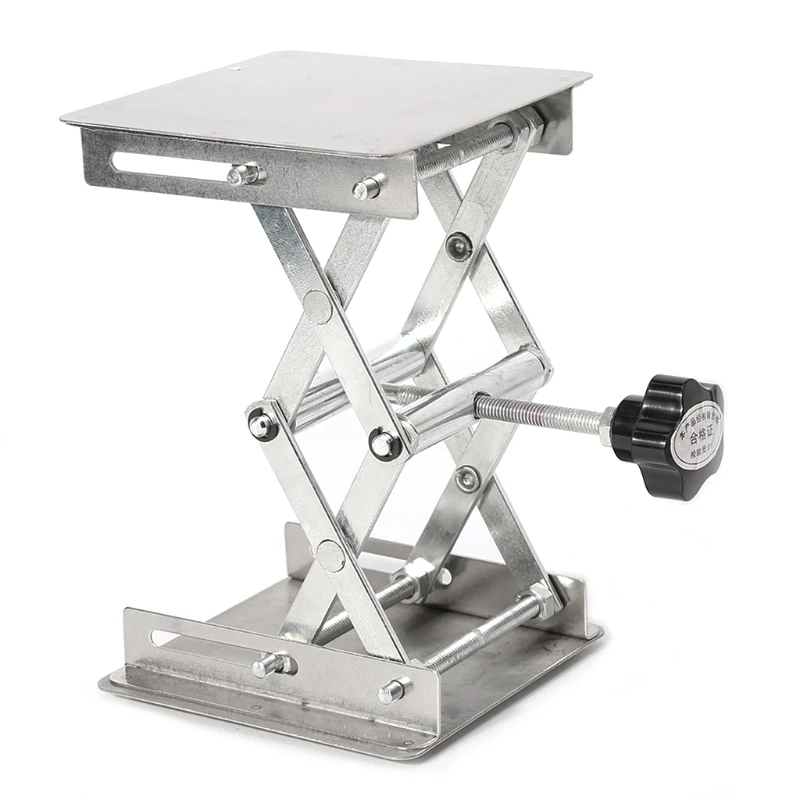 4x4" Scientific Lab Jack Stainless Steel Lifting Platform Stand Rack Scissor Lif