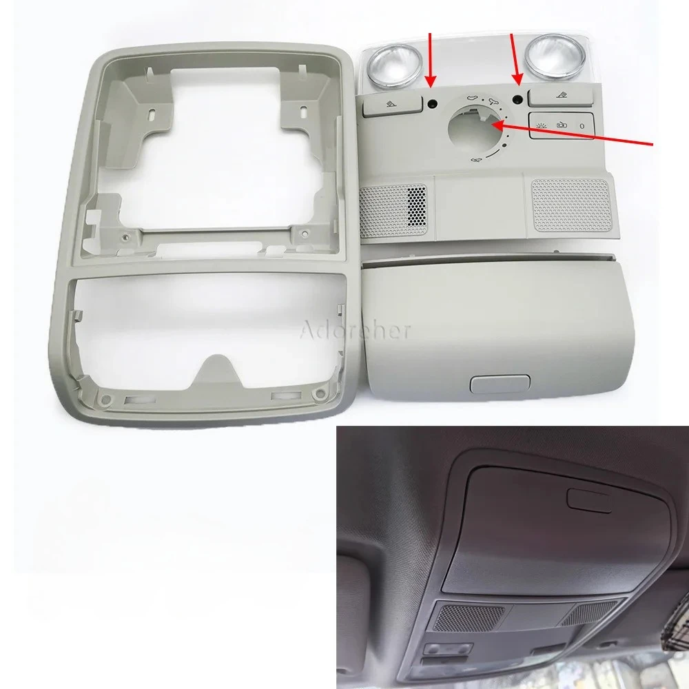 High Match Car Gray Dome Light Reading Lamp Sunroof Switch Assembly for Golf 5 6 for Passat B6 2006 2007 2008 2009