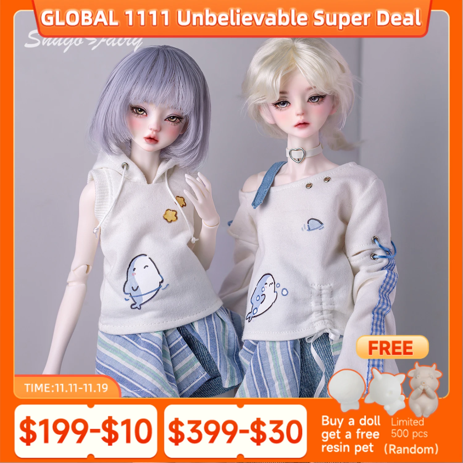 

Кукла Bjd 1/4 Lorc, полный комплект C, игрушка в стиле Y2K, одежда для него и мам, шарнирные куклы, фигурка ручной работы Shugafairy