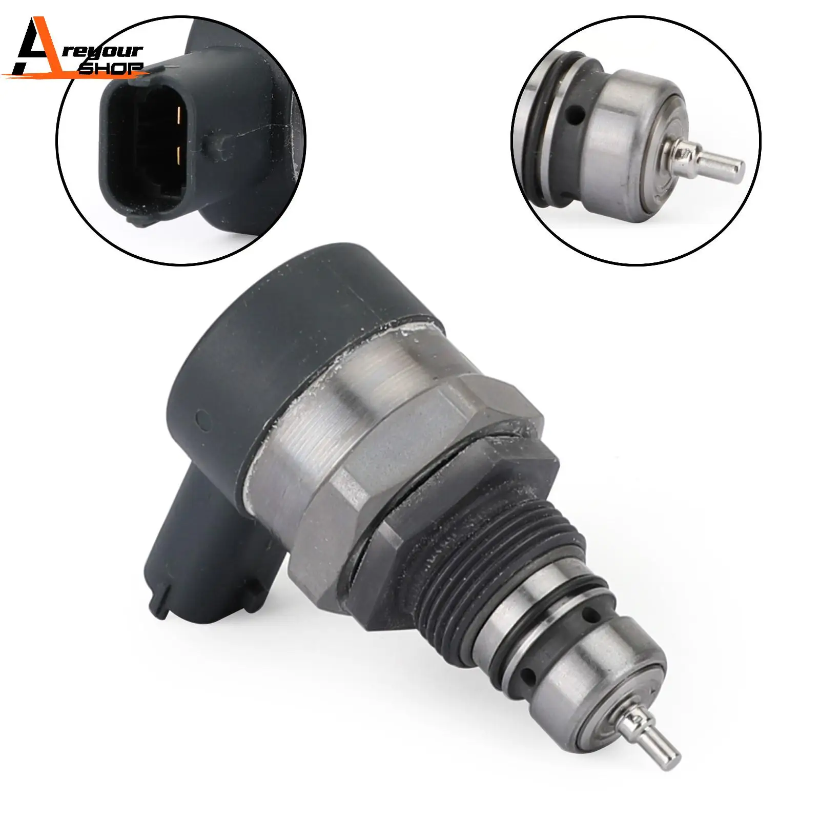 Areyourshop Fuel Rail Pressure Regulator DRV Fit For  AUDI A3 A4 ALLROAD A5 A6 0281002858, 0281006002, 057130764H Car Auto Parts