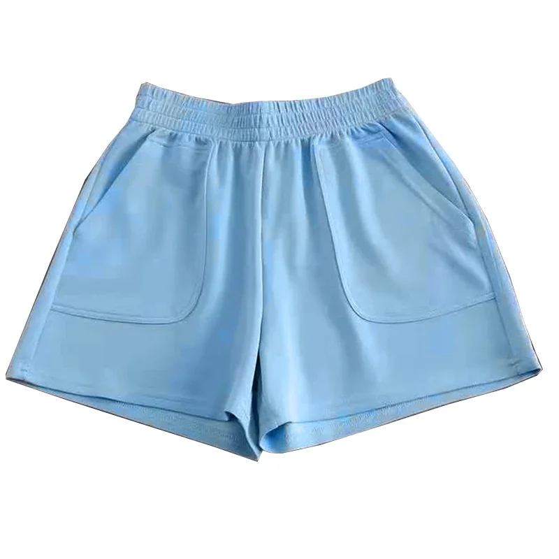 Shorts de sport à jambes larges pour femmes, pantalons décontractés, taille haute, pantalons chauds, vêtements d'été à la mode