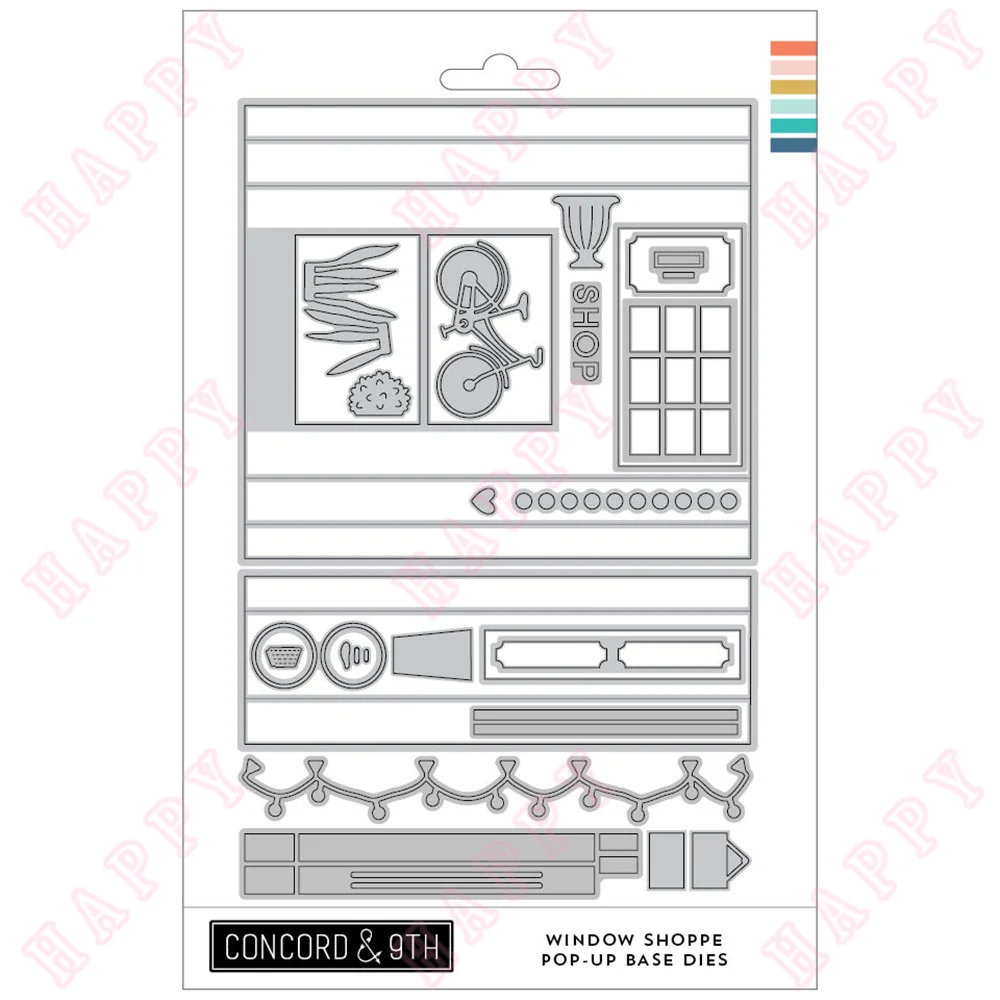 

Metal Cutting Dies Window Shoppe Pop-up Base Decoration For DIY Scrapbooking Diary Album Paper Template Card Embossing Handcraft