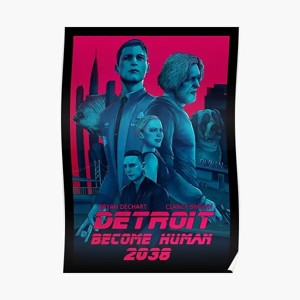 Detroit Become Human 2038  Poster Picture Decoration Room Home Decor Wall Painting Art Vintage Print Modern Mural Funny No Frame