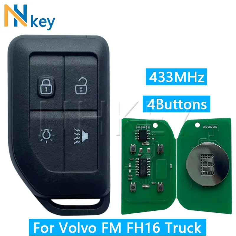 NH KEY For Volvo FM FH16 Truck Car Smart Key Housing 433MHz 4 Buttons Car Remont AUTO Smart Key