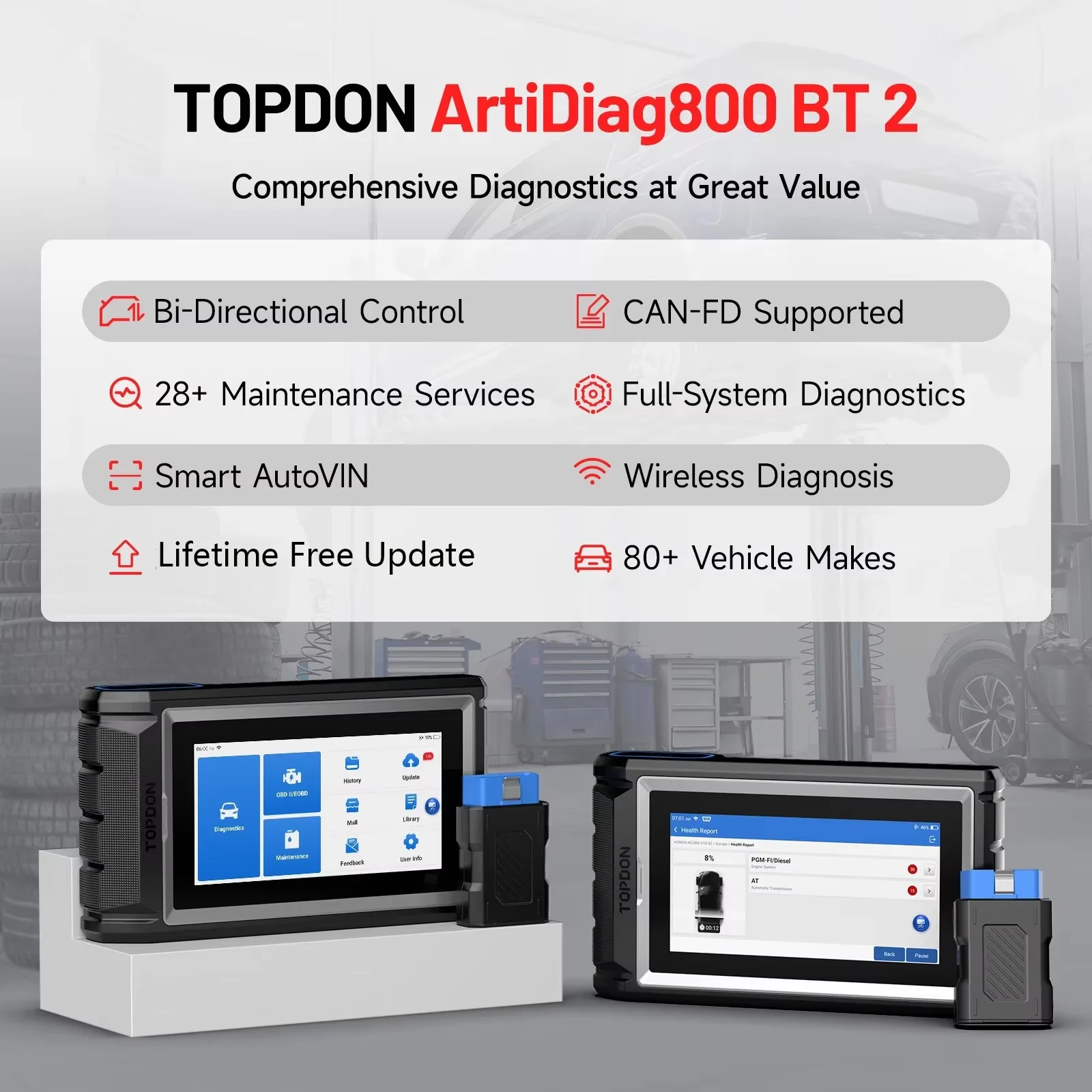 TOPDON ArtiDiag800 BT 2 Araç T - Topdon Tc001 Thermal Camera incelemesi ve fiyatı