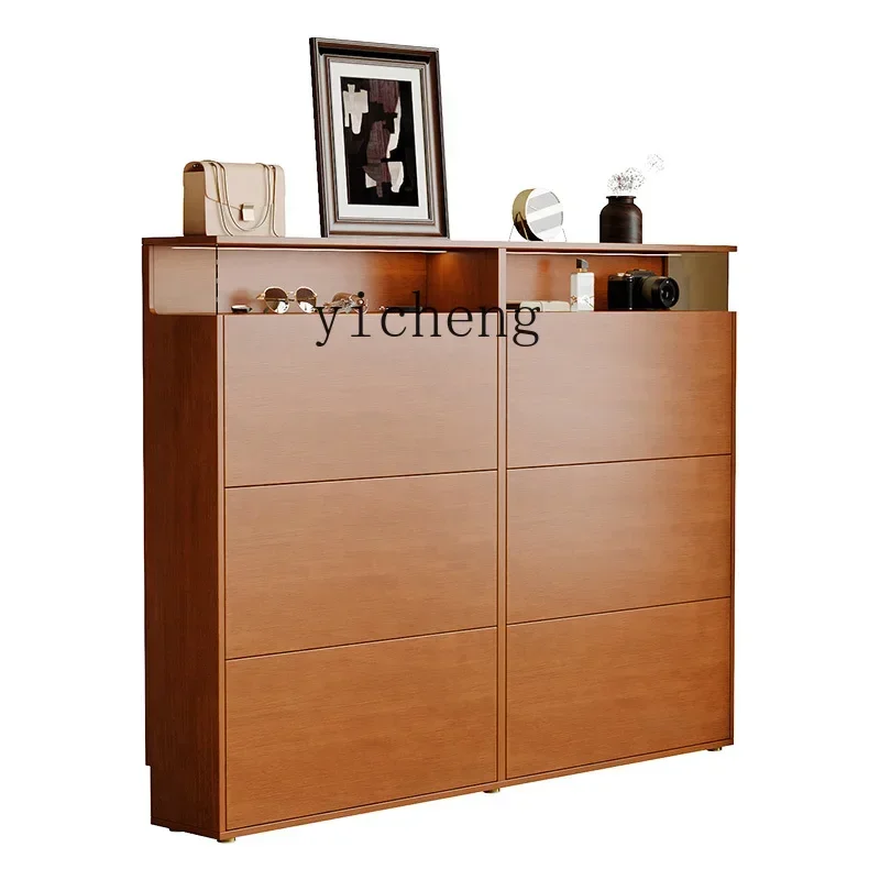 

Medieval ultra-thin shoe cabinet household indoor door tipping bucket shoe cabinet