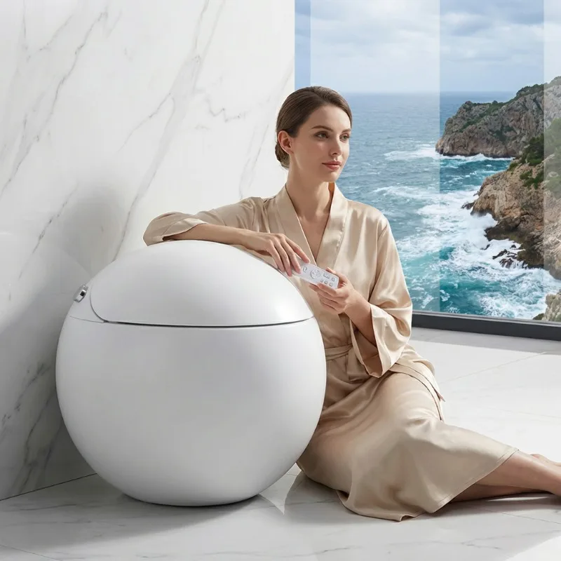 Bidet Toilet Electric Luxury Egg Shaped Automatic Open Sensor Flush Bathroom Auto Close Smart Toilet For Hotel With Heated Seat