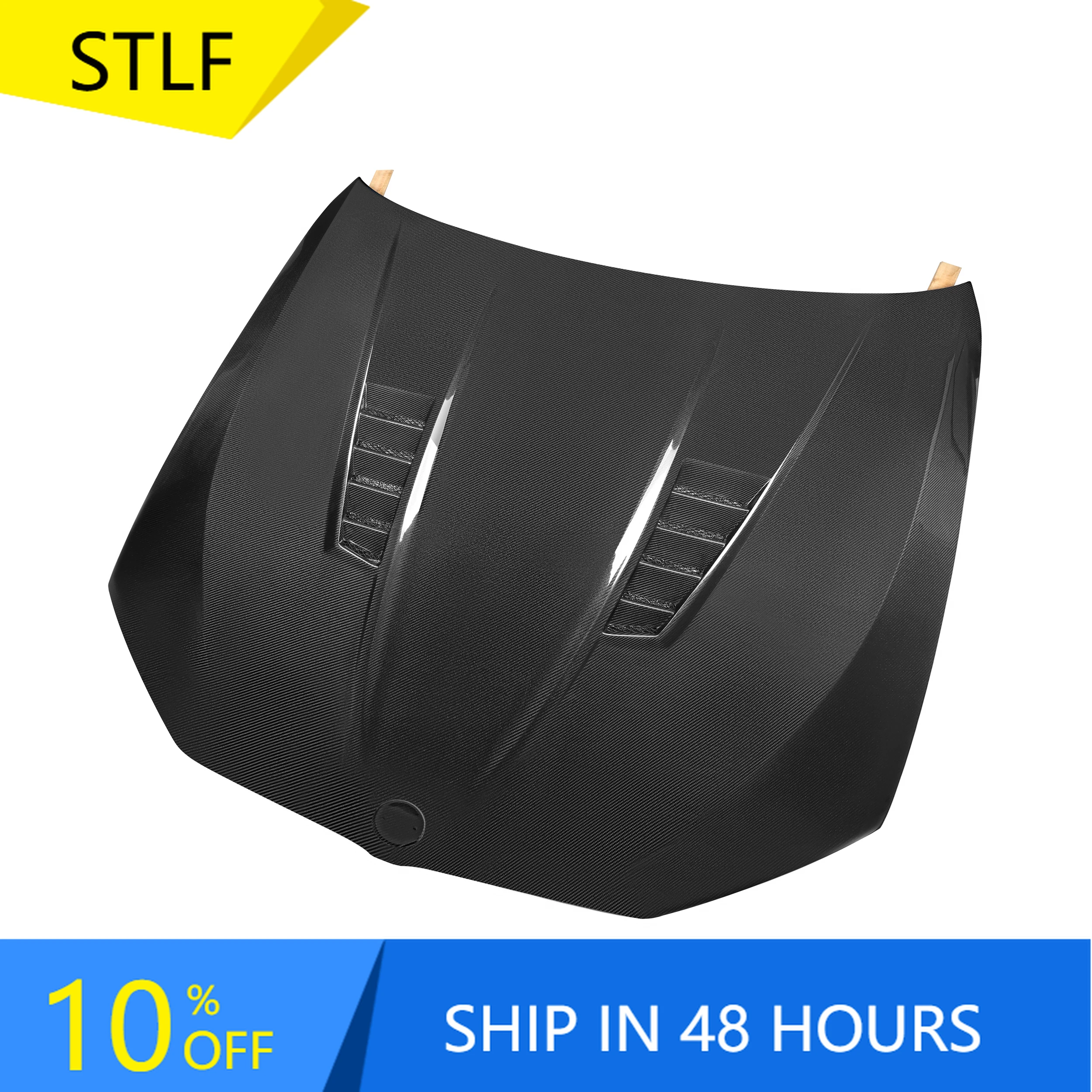 

STLFHigh qualityGood Fitment G30 Front Hood for BMWs 5 Series G30 2018-IN V Style Real Carbon Fiber Front Hood New Condition Eng