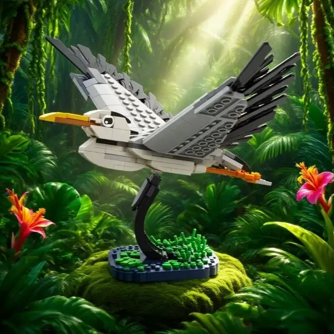 

238PCS MOC Creative Animal Bird Series Flying Heron Building Blocks Model Education Assembly Brick Puzzle Toys Gift for Kids