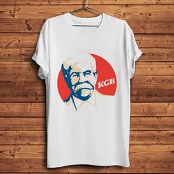 Zsrr józef Stalin KGB Kentucky Fast Food fajne Unisex Tshirt mężczyźni kobiety biały krótki rękaw Casual Homme śmieszne CCCP T Shirt