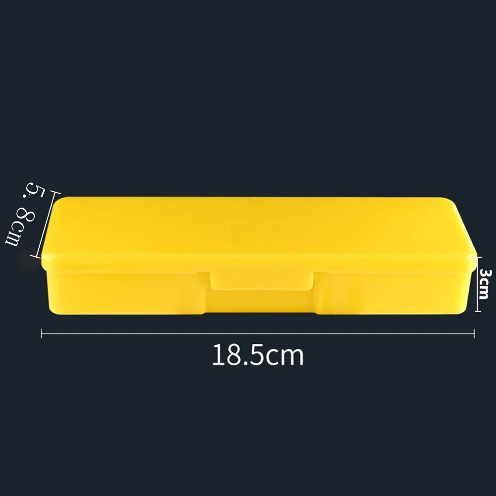 Nail Tool Box Nails Storage Box Storage Box Organizer Container 18.8*7*3cm Blue White Yellow Nail Salon Storage Box