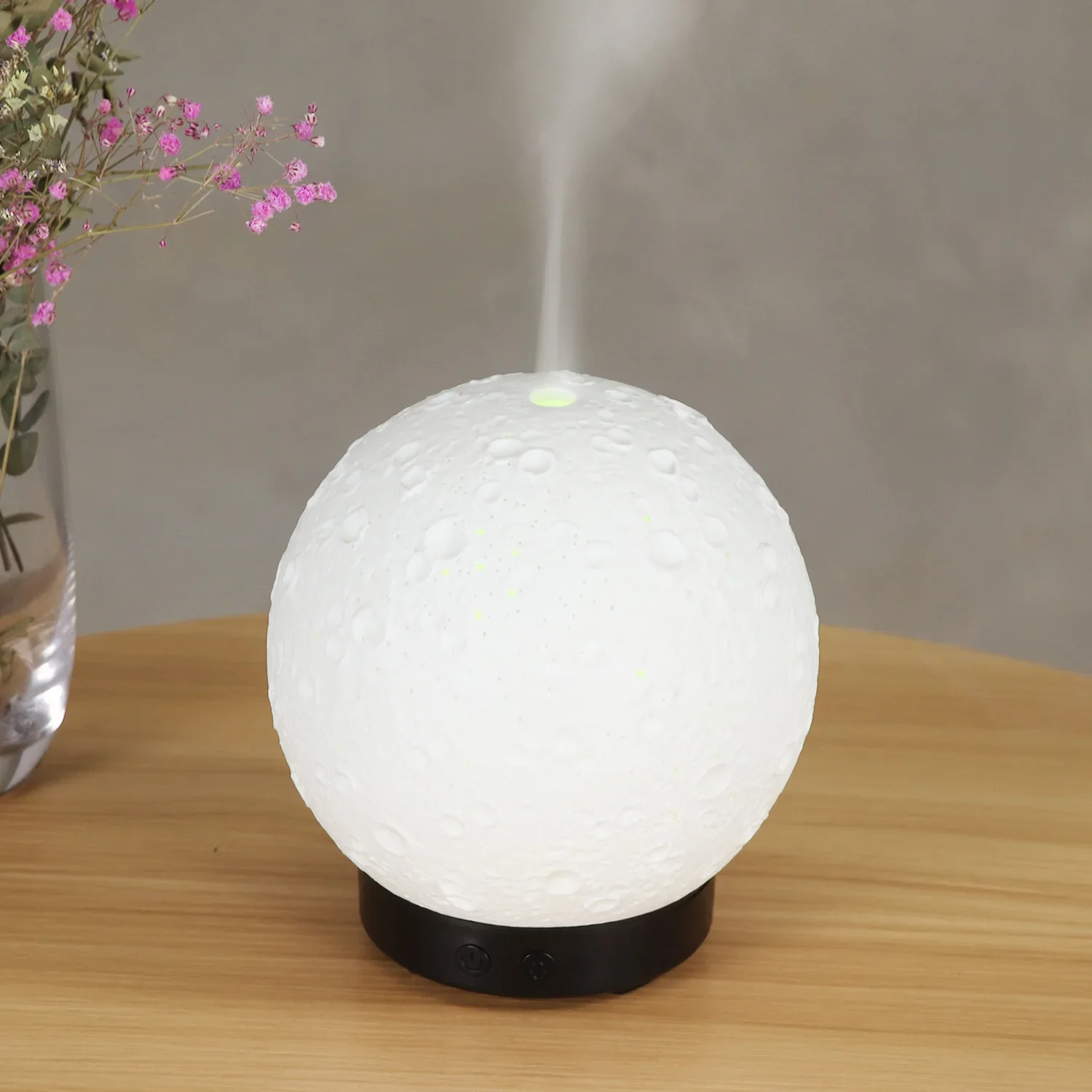 New Ceramic Lunar Aromatherapy Machine USB Humidifier Gift Home Desktop Colorful Night Light Aromatherapy Humidifier